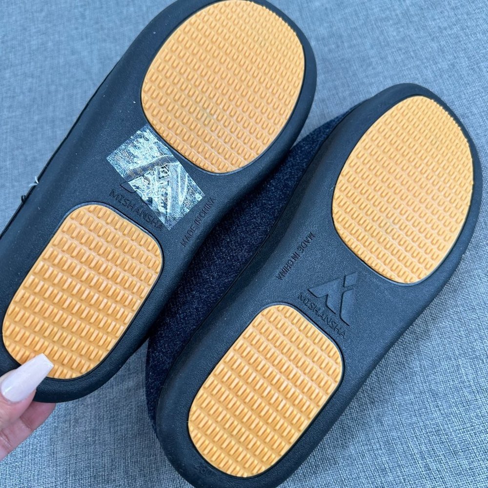Mishansha Men Home Slippers Memory Foam Fleece Lined Winter House shoes Blue 10 - Picture 5 of 14